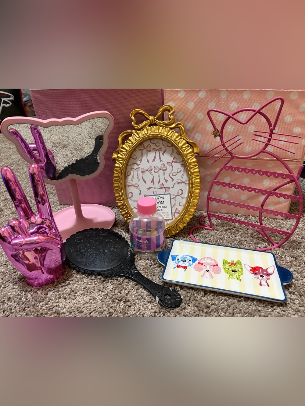 Girls Room Decor & Jewelry Storage Bundle (7 pc)
